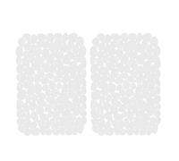 Cabilock 2pcs PVC Dish Drying Mat Anti-Slip Sink Drain Mat for Kitchen Flexible Easy to Clean Fast Draining Protective Cushion for Bowl and Chopsticks Transparent Color