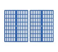 Cabilock 2pcs Rabbit Cage Mat Plastic High Strength Sturdy Foot Resting Mats Blue Reusable Floor Pads for Cage and Balcony Use