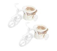 Cabilock 2pcs Rattan Woven Mini Flower Basket Multi-Functional Storage for Fresh Artificial Flowers Decorative for Wedding Garden