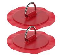 Cabilock 2pcs Red Stainless Steel D-ring Buckle Paddle Board Accessories for Inflatable Boat Surfboard Tie down Strap Repair Kit for Outdoor Water Sports