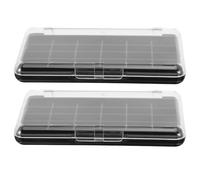 Cabilock 2pcs Refillable Eye Shadow Case Lipstick Palette Empty 4.52x2.63x0.59in Sturdy Against Wear Lid Design for Makeup Artists Enthusiasts Home Use