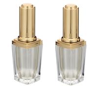 Cabilock 2pcs Refillable Nail Polish Glass Bottles with Brush Lid Empty Containers for Nail Treatments and Cuticle Oils Travel Friendly Bottles for Manicure and Cosmetic Use Random Color