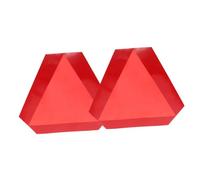 Cabilock 2pcs Reflective Slow Moving Vehicle Triangle Signs with Self Adhesive Backing Safety Warning for Cars and Trucks Enhanced Visibility Traffic Compliance