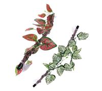 Cabilock 2pcs Reptile Branch Vines for Terrarium Decor with Realistic Design Plastic Material Multipurpose Use Climbing and Hiding Place Accessories for Lizard and Amphibian Pet's Habitat