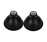 Cabilock 2pcs Reptile Dome Lamp Shade with Reflective Cover for Heat Lamp Guard High Temperature Resistant Reptile Light Fixture for Terrariums and Habitats Enhances Heat Focus and Uniform