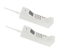 Cabilock 2pcs Retro Brick Cell Phone Model Vintage Old Fashioned Telephone Ornament for Photography Props Home Decor Stage Performance Halloween Party