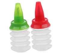 Cabilock 2Pcs Reusable Cake Icing Bottles for Decorating Thick Plastic Piping Bottles for Cream Squeeze Safe Baking Supplies for Cupcakes Cookies Pies Lightweight and Compact Random Color