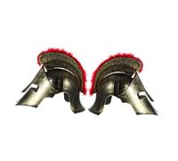 Cabilock 2pcs Roman Soldiers Helmet Adjustable Medieval Knight Headgear with Antique Finish Costume Prop for Halloween Party Cosplay