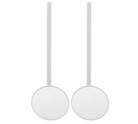 Cabilock 2pcs Round Shaped Handheld Makeup Mirror for Eyelash Extensions Portable Lash Inspection Tool Material for Salon Use