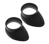 Cabilock 2pcs Rubber Eyepiece Covers for Microscope and Birdwatching Scopes, Black Soft Rubber Eyecup Lens Protector with Versatile Compatibility, for Outdoor Activities and Travel