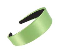 Cabilock 2pcs Satin Headband Wide-edge Elegant Hair Band Solid Hair Hoops Creative Headdress for Women Girls School Party