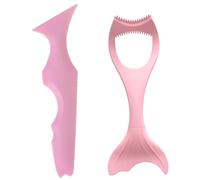 Cabilock 2pcs Silicone Eyeliner Stencils Multi-Function Makeup Tool for Precise Lipstick Drawing Eyebrow Eye Shadow Aid Beauty Ruler for Beginners and Professionals