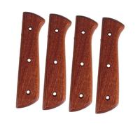 Cabilock 2pcs Solid Wood Kitchen Handle Replacement with Pre Drilled Non Skid Grip Parts for Comfortable Chopping Compatible with Various Kitchen Cutters Easy DIY Installation