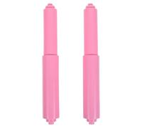 Cabilock 2pcs Spring Loaded Toilet Paper Holder Replacement Rods Pink Plastic Roller Spindle Inserts for Bathroom Tissue Roll Holders Easy Installation and Stable Performance