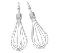 Cabilock 2pcs Stainless Steel Egg Beater Mixer Heads for Electric Hand Drill Versatile Whisk Attachments for Efficient Mixing of Cream and Eggs Home Baking