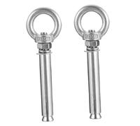 Cabilock 2pcs Stainless Steel Expansion Wall Bolts Closed Hook Eye Bolts Screw Anchors for Concrete and Masonry Secure Shielded Design for Hanging and Space Saving in Home Office Commercial
