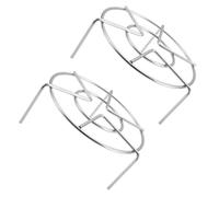 Cabilock 2pcs Stainless Steel Food Steamer Stand Kitchen Steaming Rack Trivet for Veggie Seafood Cooking Pot Multipurpose Steam Rack with Stable Structure
