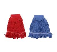 Cabilock 2pcs String Mop Heads Replacement for Commercial and Industrial Cleaning, Washable Polyester and Cotton Yarn Mop Heads for Hard Floors and Floor Crevices