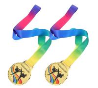 Cabilock 2Pcs Taekwondo Contest Medals with Neck Ribbon Metal Gold Taekwondo Award Medals for Sports Competition Winners Trophy Prizes for Martial Arts Events and Student Achievement