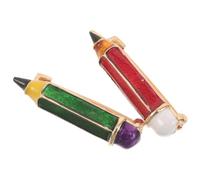 Cabilock 2pcs Teacher Appreciation Lapel Pins for Teachers and Students, Small Pencil Brooch with Bright Enamel, Alloy Material, Safe Attachment, for Back to School Events and Classroom
