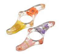 Cabilock 2pcs Thumb Ring Page Holders Resin Book Support Portable Reading Accessories Book Page Keep Open for Hands Convenient Bookmarks
