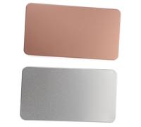 Cabilock 2pcs Tinplate Rectangular Storage Boxes for Candy Tea Leaves Organizers with Smooth Edges Silver Rose Gold Small Containers for Cosmetics and Travel Accessories