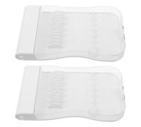 Cabilock 2pcs Travel-Friendly Water Flosser Tip Storage Cases Compact Flosser Head Organizer Boxes Compatible with Waterpik Replacement Nozzle Tips for Oral Care Accessories
