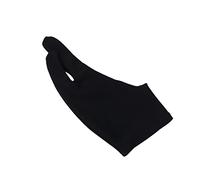 Cabilock 2pcs Two Finger Curved Artist Gloves Half-finger Work Gloves for Sketching Black s