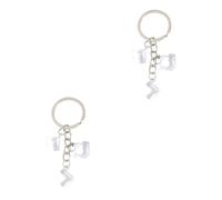 Cabilock 2pcs Unique Ice Cube Squeeze to Key Chain Fashion Resin Keychain for Car Keychains