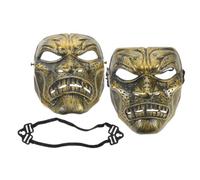 Cabilock 2pcs Vintage Style Roman Soldiers Mask for Men, Plastic Material with Comprehensive Face Coverage and Dust Shielding, for Cosplay Events and Halloween Parties