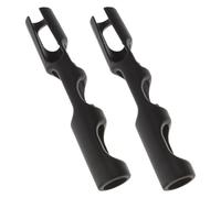 Cabilock 2pcs Violin Bow Grip Posture Corrector Tool Rubber Teaching Aid for Beginner Practice Small Size 1/8-1/10 Black Violin Bow Accessory