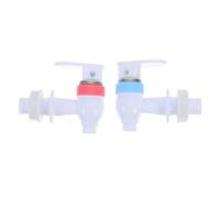 Cabilock 2pcs Water Dispenser Tap Valves Replacement Red Blue Plastic Spigots for Hot Cold Water Coolers Compatible with and Buckets Leakproof