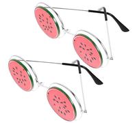 Cabilock 2pcs Watermelon Party Glasses for Adults, Funny Plastic and Metal Photo Props Comfortable Wear, Unique Stylish Design for Beach and Wedding Parties