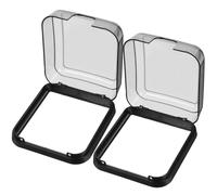 Cabilock 2pcs Waterproof Socket Cover Box for Indoor and Outdoor Use, Splash-Proof Plastic Electrical Outlet Protector with Adhesive for Bathroom and Wall Plug Safety