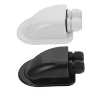Cabilock 2pcs Weatherproof Abs Solar Double Cable Entry Gland Housing for Rv Caravan Boat Solar Panel Wiring Dual Wire Entry Adjustable Mounting Angle Cable Management System Black White