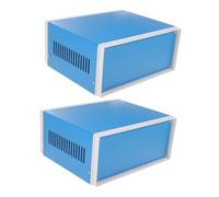 Cabilock 2pcs Weatherproof Metal Electrical Enclosure Box Iron Power Junction Case for Indoor Outdoor Circuit Protection and Concealed Wiring Installation