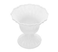 Cabilock 2pcs White Half Vases for Flowers Wall-mounted Plastic Containers with Decorative Elegance and DIY Floral Creativity, Rustic French Style for Indoor Bedrooms and Artificial