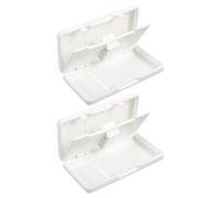 Cabilock 2pcs White Oboe Reed Storage Box 6 Slots Protective Reed Organizer Case for Alto Saxophone, Clarinet, and Tenor Saxophone Accessories