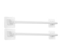 Cabilock 2Pcs White Plastic Towel Rack No Drill Bath Towel Holder for Convenient Bathroom Storage More Long Style Simple Design for Any Decor