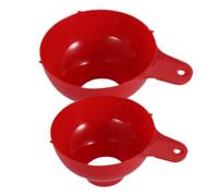 Cabilock 2pcs Wide Mouth Kitchen Funnel Plastic Liquid Dispensing Canning Tool with Ergonomic Handle and Hanging for Jam Salad Dressing Oil Transfer