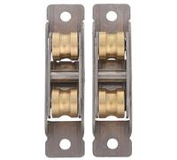 Cabilock 2pcs Window Sliding Wheels: Push Pull Roller - Stainless Steel Flat Pulley - for Gliding Door Universal DIY Work Doors Cabinets Assembly