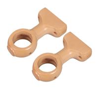 Cabilock 2pcs Wood Curtain Rod Holders Brown Wall Mounted Rod Brackets for Bedroom, Easy Installation and Space Efficiency, Suitable for Space that Demands Aesthetics