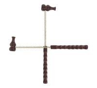 Cabilock 2pcs Wooden Back Massager Hammer with Ergonomic Design and Integrated Spring, Portable Body Knock Hammer for Shoulders and Trigger Point Relief, for Travel and Office Use