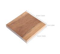 Cabilock 2Pcs Wooden Coffee Cup Coasters Small Square Heat-Resistant Mug Insulation Pads Non-Slip Solid Wood Beverage Mats for Desk and Office Use