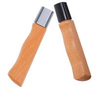 Cabilock 2pcs Wooden Handle Replacement: Non-Skid Grip for Kitchen Chopping Tools - Ergonomic Wooden Grip Parts
