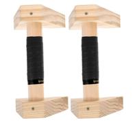 Cabilock 2pcs Wooden Push Up Bars Russian-style Parallettes Anti-slip Pushup Handles for Men and Women Home Gym Workout Fitness Equipment for Handstand Training and Floor Exercises