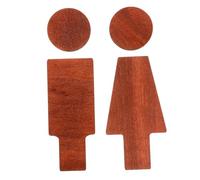 Cabilock 2pcs Wooden Restroom Door Signs Male and Female Toilet Identification Plaques Wear Resistant Bathroom Sign for Public and Commercial Spaces Easy Installation Symbol Design