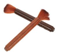Cabilock 2Pcs Wooden Rosin Brushes for Violin and Erhu String Dust Cleaning, Ebony and Rosewood Handle, Fine Bristle Care Tools for Orchestral Instrument Maintenance