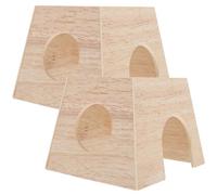 Cabilock 2pcs Wooden Rutin Chicken Breeding Box Small Pet House Wear-resistant Training Nesting Box Suitable for Hamsters and Small Animals