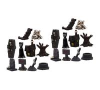 Cabilock 2sets Mini Skeleton Halloween Decorations Indoor Halloween Ornaments Resin Miniatures for Home Decor 10pcs*2